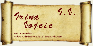 Irina Vojčić vizit kartica